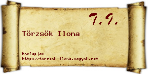 Törzsök Ilona névjegykártya