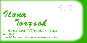 ilona torzsok business card